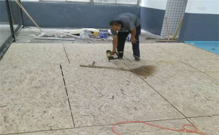 欧氏枫木篮球馆木地板安装工艺