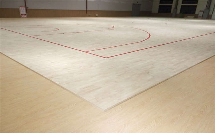 欧氏五角枫木地板篮球场板式龙骨结构